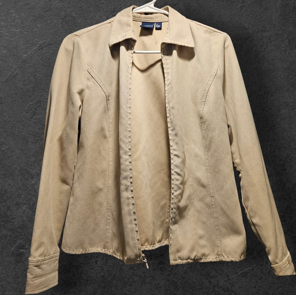 Sonoma Women's Beige Lighweight  Zipup Shirtjacket